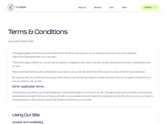 htdigital/terms-conditions screenshot
