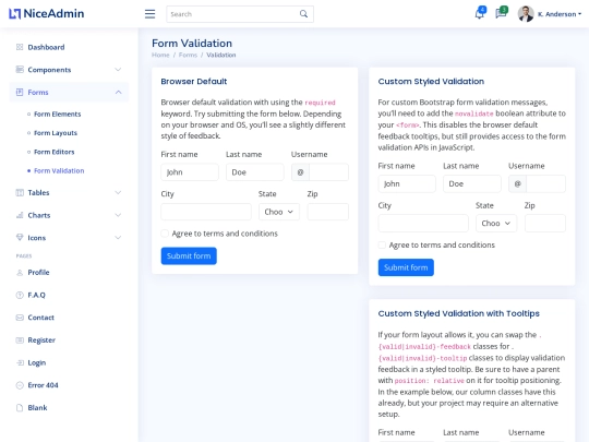 session_replay/NiceAdmin/forms-validation screenshot