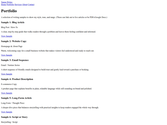 Portfolio screenshot
