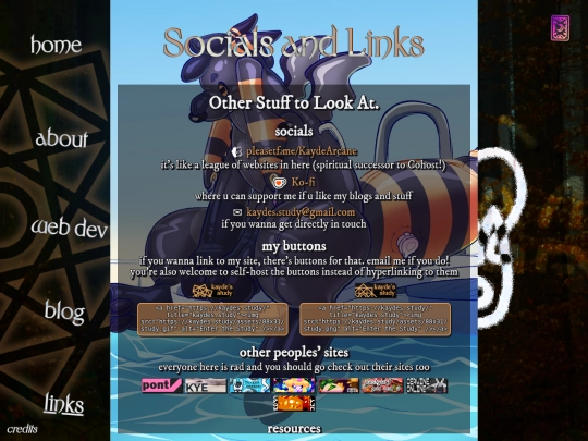 links screenshot
