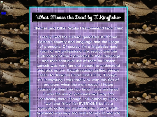 bookreviews/WhatMovestheDeadReview screenshot
