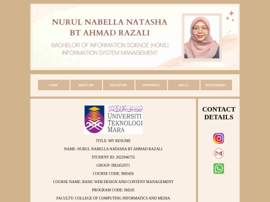 aboutme screenshot