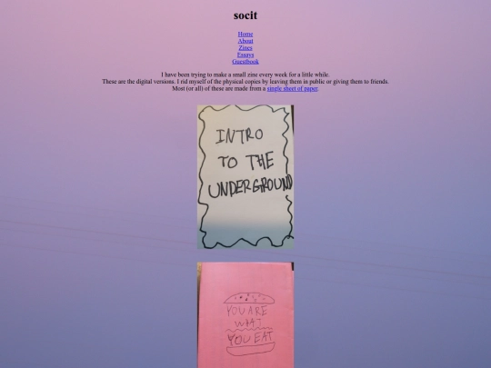zines screenshot
