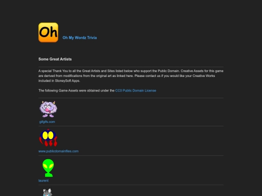 attributions screenshot