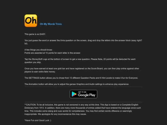 rules screenshot