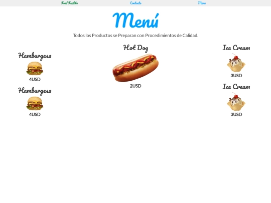 menu screenshot