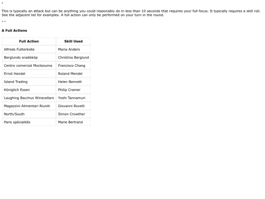 table screenshot
