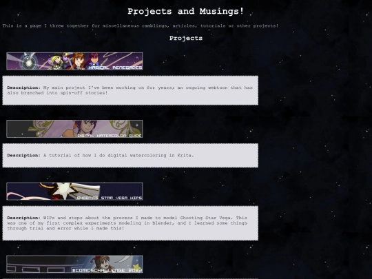 projects screenshot