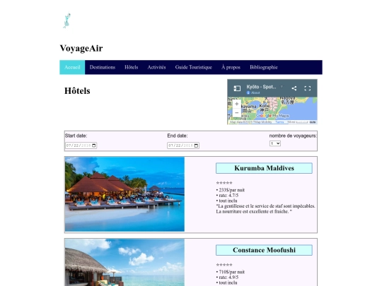 tp2/hotels screenshot