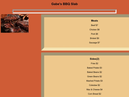Restaurant Menu  screenshot