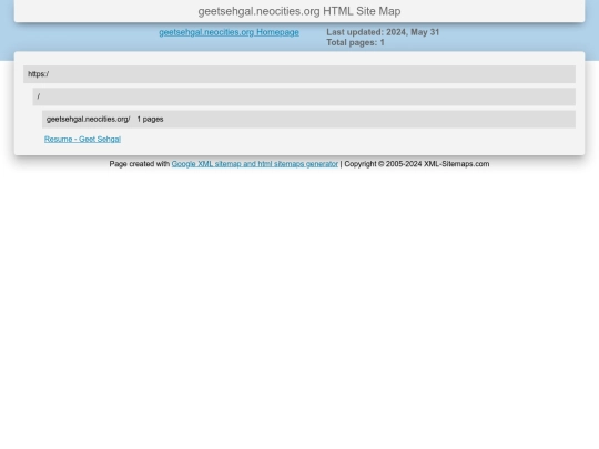 sitemap screenshot