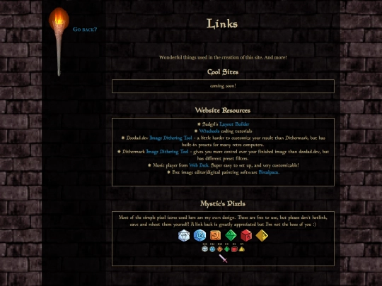 links screenshot