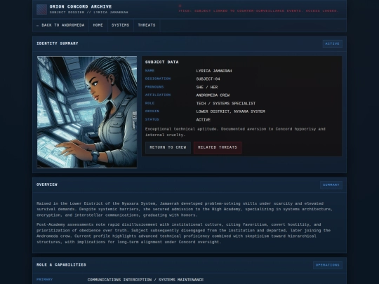 andromeda characters/lyrica-subject-04 screenshot