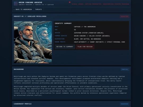 andromeda characters/sinclair-subject-01 screenshot