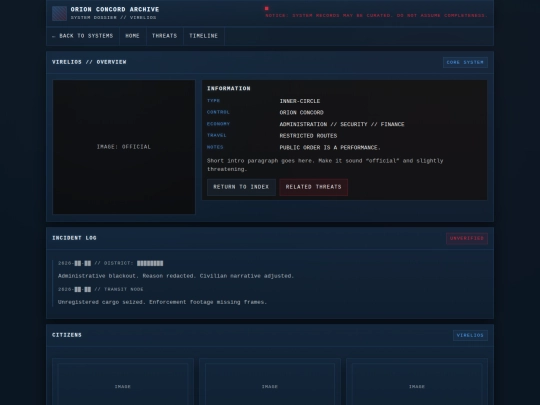 systems/virelios screenshot