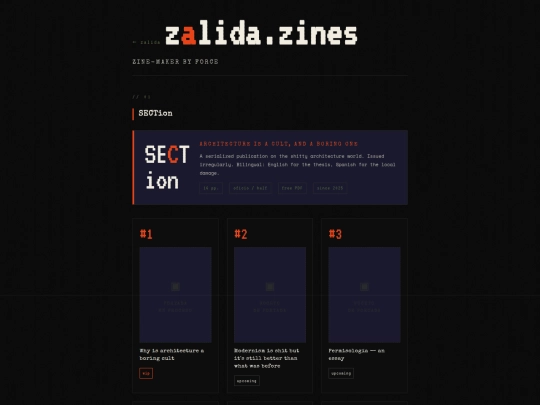 zines screenshot