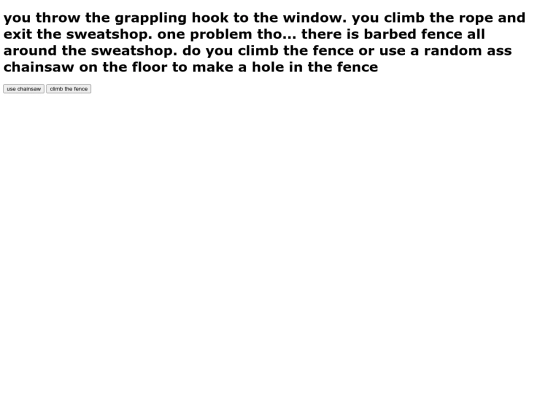sweatshop/escape/partthree screenshot