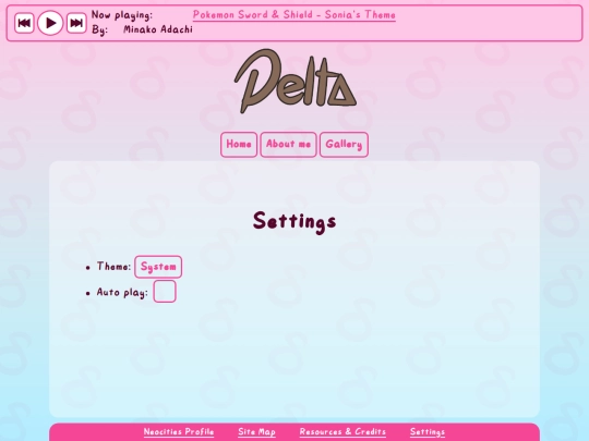 settings screenshot