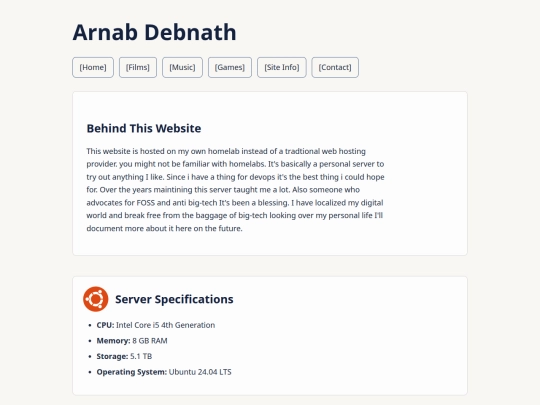 site-info screenshot