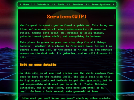 services screenshot