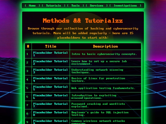 tutorials screenshot
