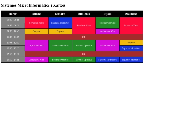 horariclase screenshot
