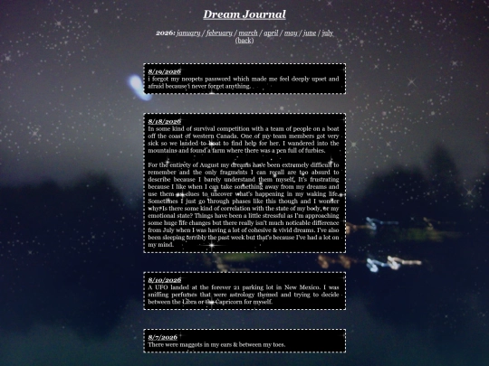 dreamjournal screenshot