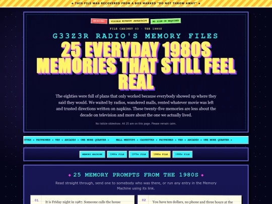 1980s-memories screenshot