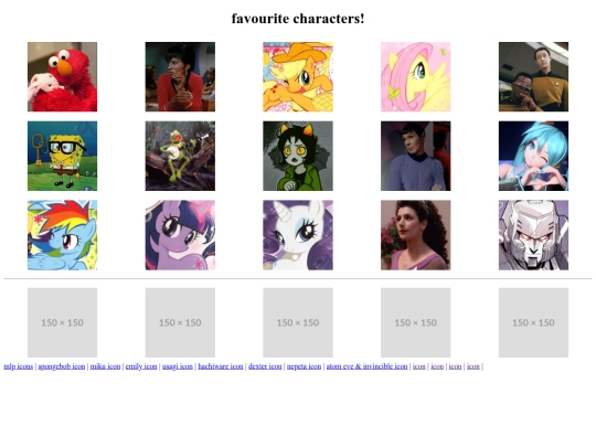 pages/fave-chars screenshot
