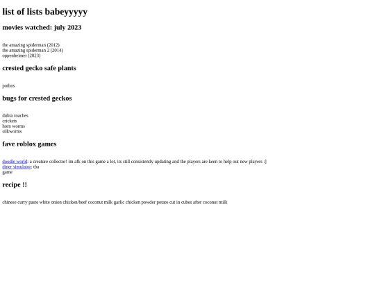 pages/lists screenshot