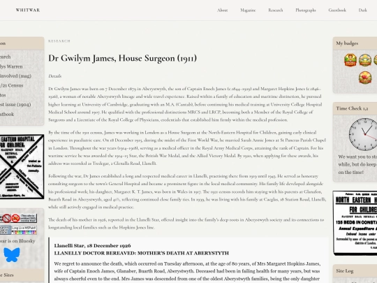 research/dr-gwilym-james screenshot