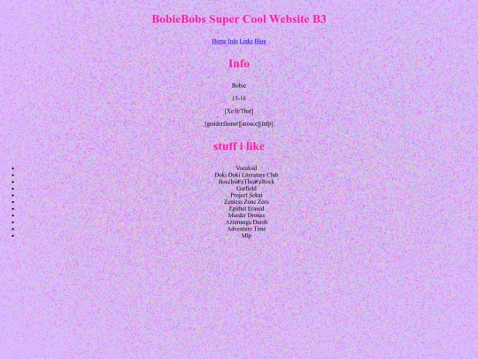 info screenshot