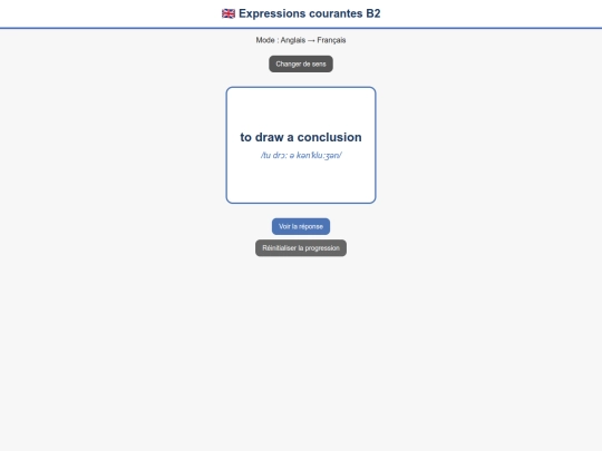 Flashcard/Anglais_B2/Anglais_Francais_B2_Expressions_courantes screenshot