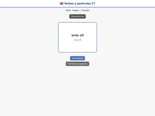 Flashcard/Anglais_C1/Anglais_Francais_C1_Verbes_particules screenshot