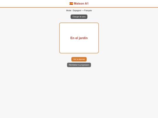 Flashcard/Espagnol_A1/Espagnol_Francais_A1_Maison screenshot