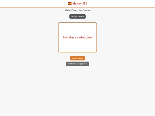 Flashcard/Espagnol_B1/Espagnol_Francais_B1_Maison screenshot