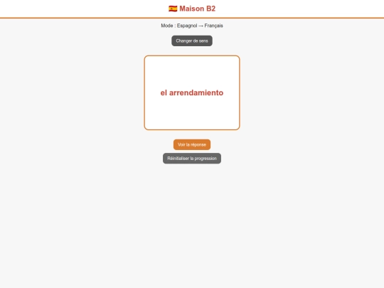 Flashcard/Espagnol_B2/Espagnol_Francais_B2_Maison screenshot