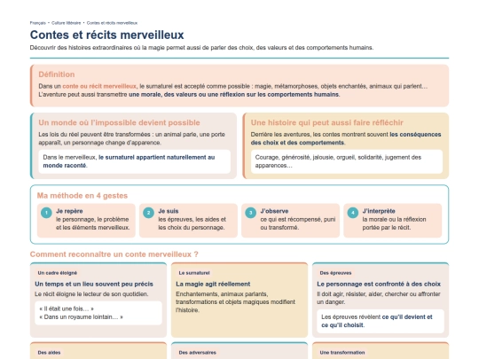 Francais/Francais_N1/Litterature_Conte_recits_merveilleux_CoursN1 screenshot