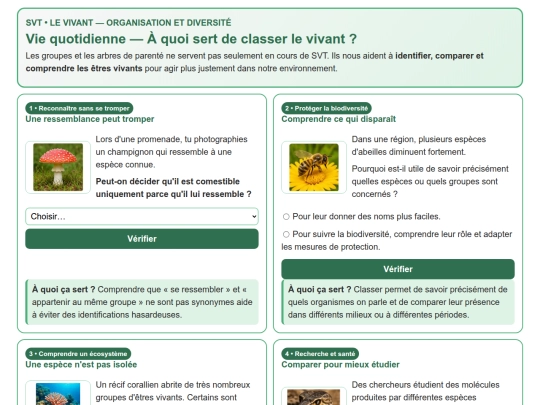 SVT/SVT_N1/Vivant_Classer_le_vivant_QuotidienN1 screenshot