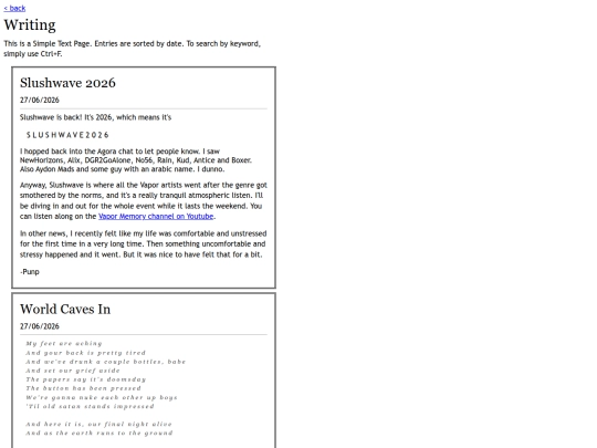 writing screenshot