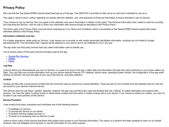 privacy_policy screenshot