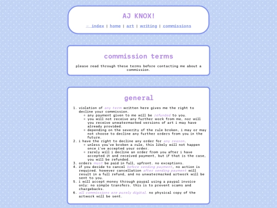 comms/terms screenshot