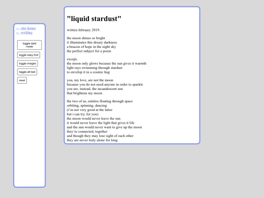 writing/poetry/liquidstardust screenshot