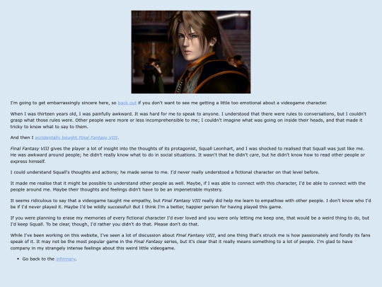 infirmary/important screenshot