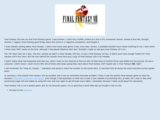 infirmary/start screenshot