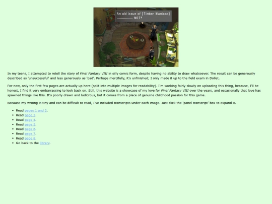 library/comic screenshot
