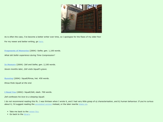 library/oldfics screenshot