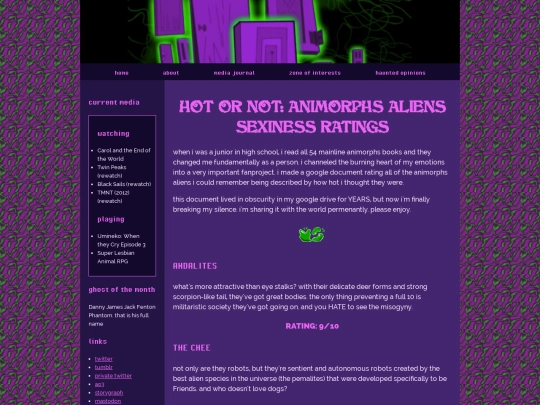 interests/hottestaliens screenshot
