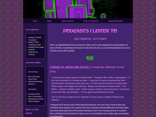 journal/podcasts screenshot