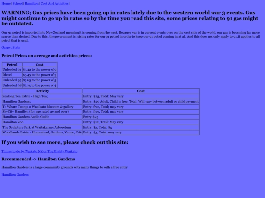 costandactivities screenshot